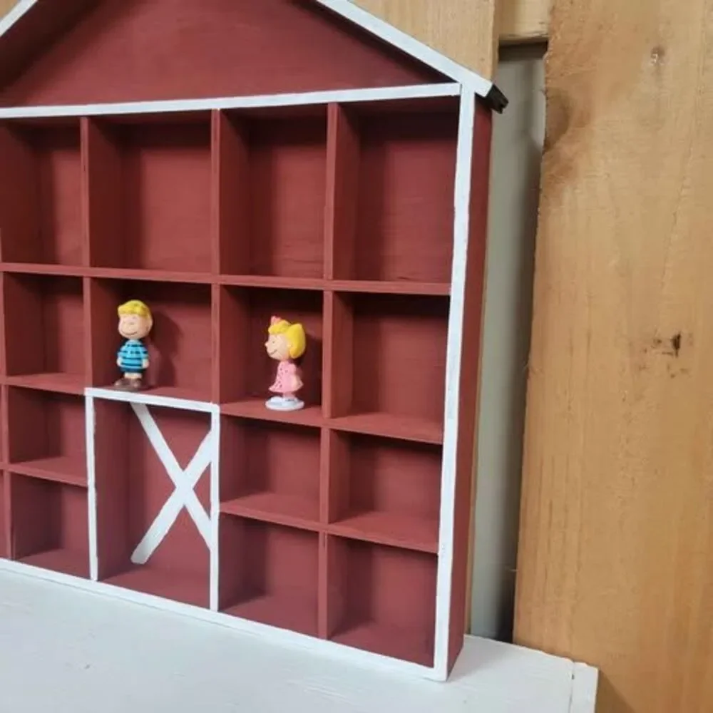 Barn Shelf Display 20 Cubby Farmhouse Rustic Decor Wall Art Organization